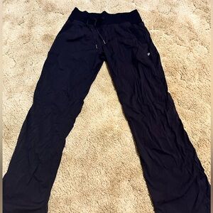 Black Lululemon dance studio pants. Size 6